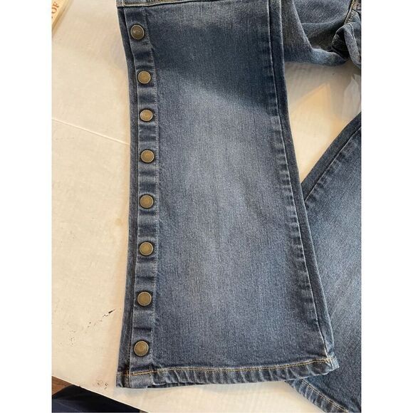 Vintage Ralph Lauren Polo Jeans Womens  Snap Legs Jeans Bootcut Flare Size 10 A7 - Picture 4 of 11